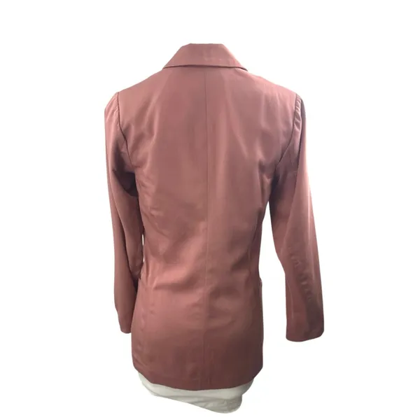 Abercrombie & Fitch Pink Double Breasted Peak Blazer Coat Suit Jacket Size XS - Image 3
