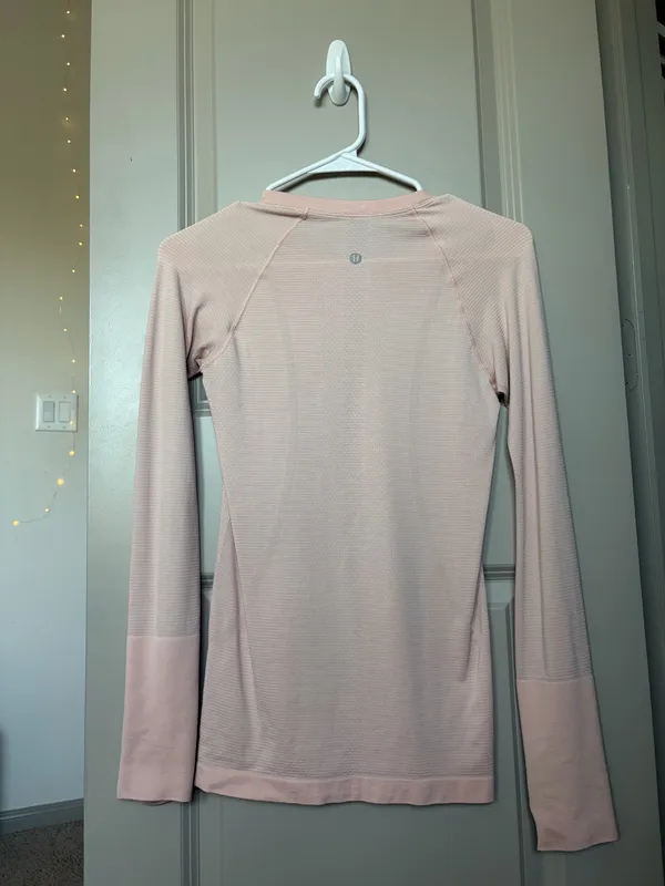 Light Pink Lululemon Long Sleeve Swiftly Tech - Image 2