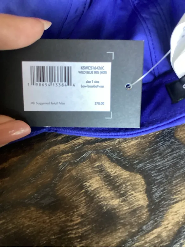 kate spade Wild Blue Iris Bow Baseball Cap with Gold Logo Accent - Image 5