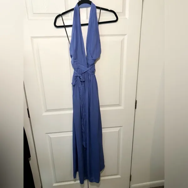 Lulus Magical Movement Periwinkle Blue Wrap Maxi Dress Size M - Image 3