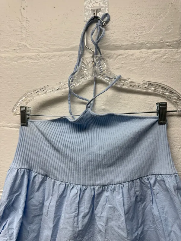 Zara Blue Halter Baby Doll Dress - Image 5