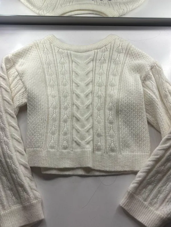 Sweater Knit White Size XS - Image 2