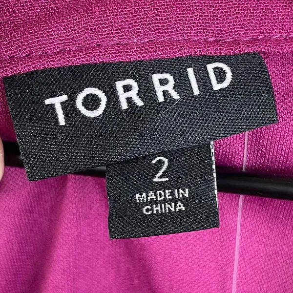 NEW Torrid Babydoll Gauze With Lace Halter Neck Tank Purple Women's Size 2X - Image 8