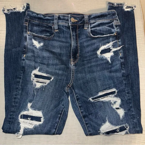 American‎ Eagle NE(X)T Level Stretch Ripped Distressed Skinny Jeans - Image 5
