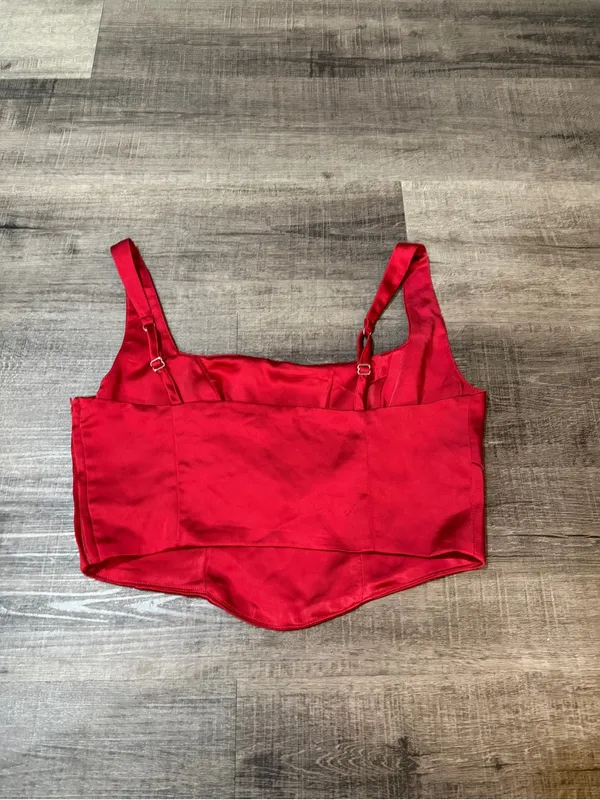 GB by GIANNI BINI Satin Bustier Tank - Image 2