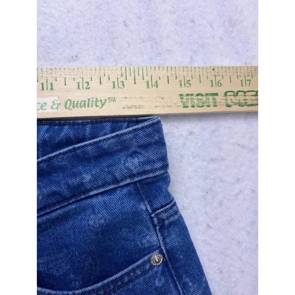 ONLY Wide Leg Jeans Women 26 Blue Bandana Print High Waist Sonny Denim - Image 6