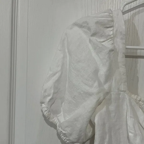 FINAL PRICE Abercrombie & Fitch White Puff Sleeve Blouse - Image 5