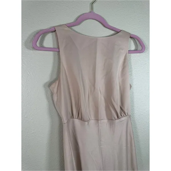 Sachin & Babi Pale Pink Maxi Dress Womens 0 Formal Bridesmaid Satin Floor Length - Image 8