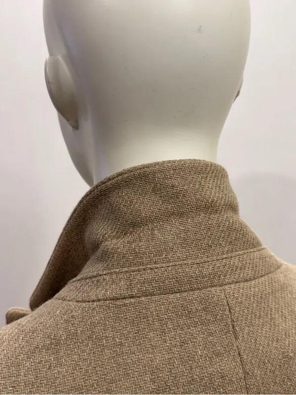Zara Made in Spain Structured Longline Blazer Coat Beige Tan NWOT Size M - Image 10