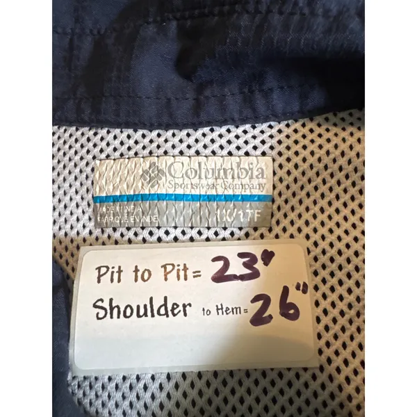 Columbia PFG Tamiami Sleeveless Fishing Shirt Navy‎ Blue Womens 1X FW7157 - Image 3