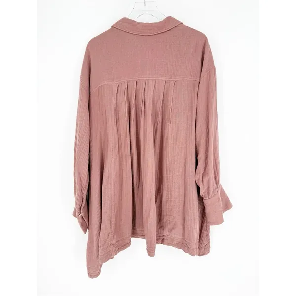 Free People The Voyager Long Sleeve Shirtdress Women's M‎ Boho Chic - Image 3