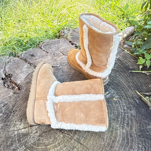 New Womens UGG Carter Chestnut Snow Winter Rain Sheepskin women Boots size 6 - Image 3