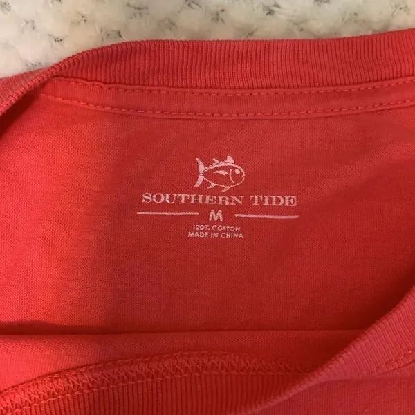 Peach Southern Tide The Shipjack long sleeve sz M ocean vacation comfy casual - Image 3