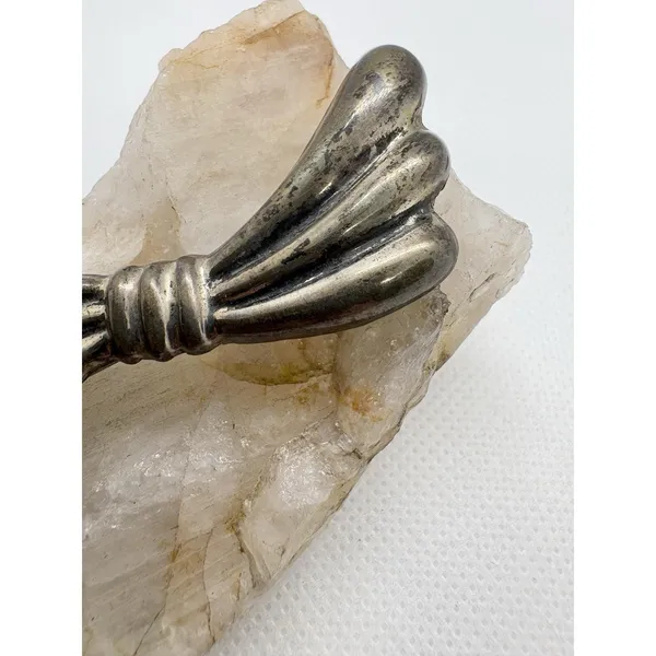 Vintage Taxco Mexico Sterling Silver Modernist Bow Brooch TS-01‎ 925 13.39g - Image 4