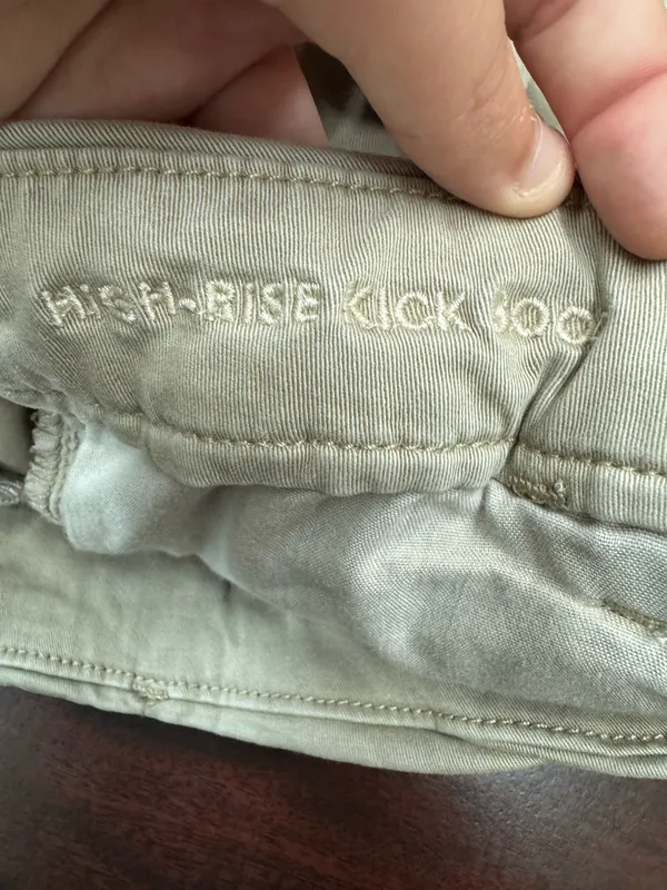 American Eagle Stretch High-Rise Kick Boot Khaki Pants Size 10 - Image 5