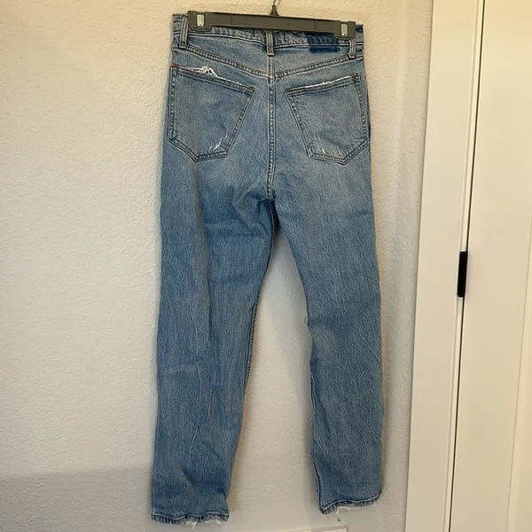 Abercrombie & Fitch The 90's Straight Ultra High Rise Jeans - 27/4‎ Short - Image 5