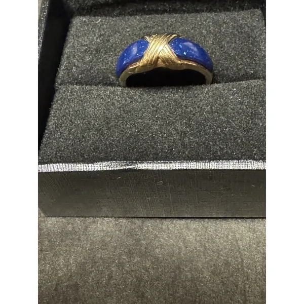 Vintage‎ Avon Lapis Blue Relfections Ring Size 8.75 Gold - Image 2