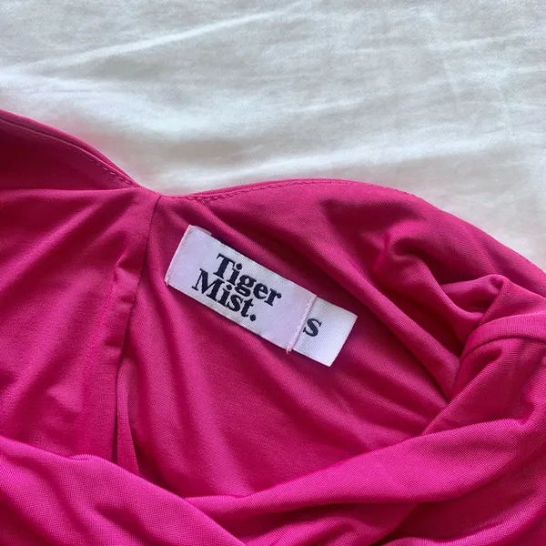 Tiger Mist Sexy Magenta Ruched Mini Dress- S - Image 4
