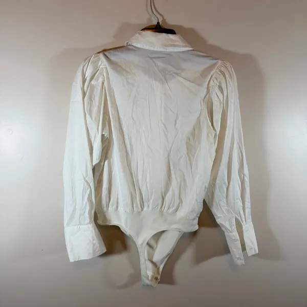 Mare Mare x Anthropologie White Button Down Blouse Bodysuit Womens XS Minimalist - Image 8