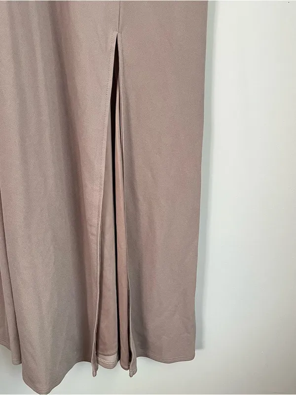 Birdy Grey Kira One Shoulder Bridesmaid Dress Size Small Taupe - Image 5