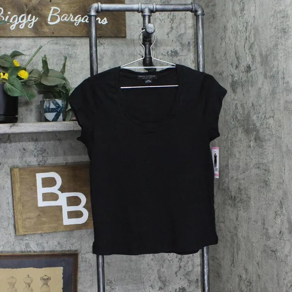 NWT Sanctuary Women's Amber Scoop Neck Tee XT3137K6 M Black - Image 3