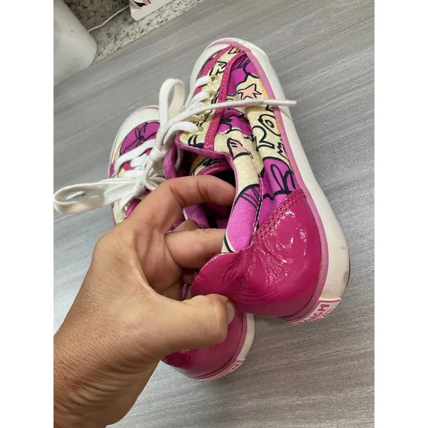 Coach Barrett Poppy Love Designer Fuchsia Pink Patent Leather Trim - Image 4