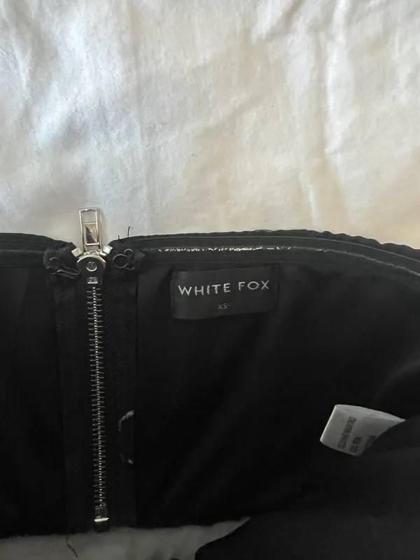 White Fox Black Corset Top - Image 3