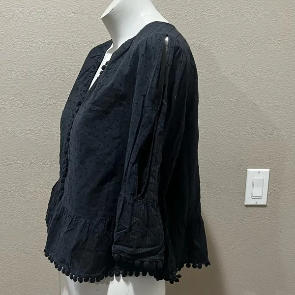 Madewell black short sleeve blouse - Image 3