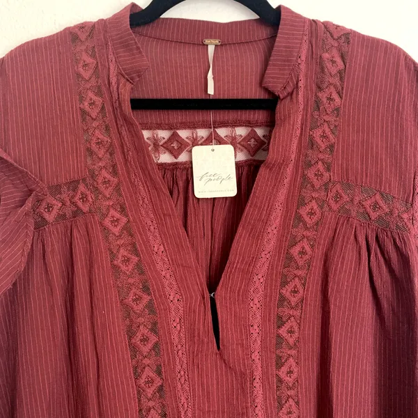 NWT Free People Baby Blues‎ Tunic in Lovebird Combo - Image 7
