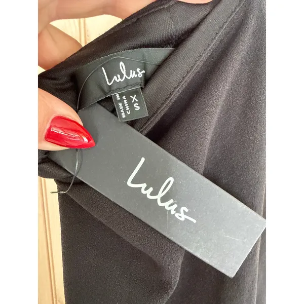 NWT Lulus Thinking Out Loud Black Backless Jumpsuit Party Night Out Dinner Sz XS - Image 6