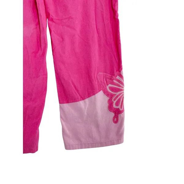 Butterfly Delia’s wide leg pink Y2K pants size Medium - Image 6