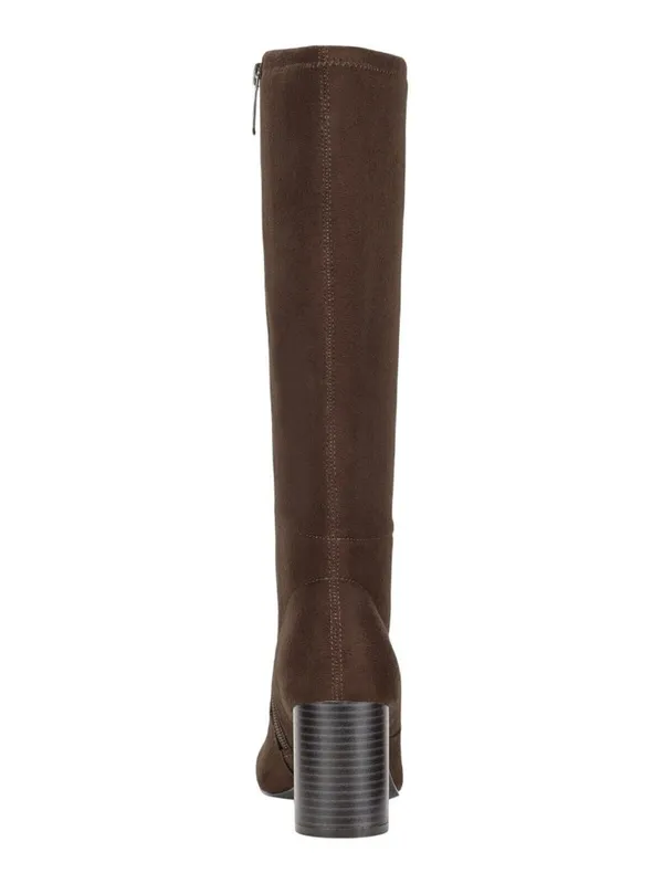 Style & Co. Brysonn Round Toe Boots Block Heel Faux Suede Dark Roast Brown 7.5M - Image 13