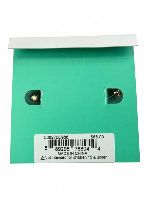 Kurt Geiger London Rainbow Crystal Evil Eye Gold Huggie Earrings NWT - Image 2
