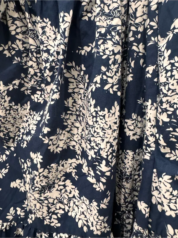 Abercrombie and Fitch Sz L Floral Cottage Navy White Maxi Dress - Image 7