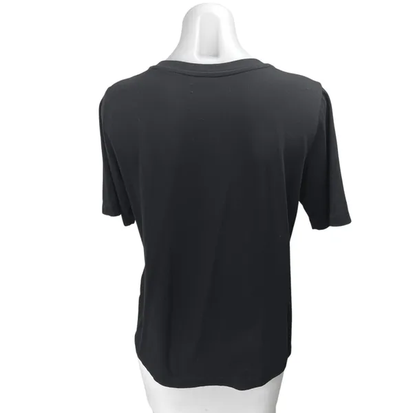 Oak + Fort Women's Black Knit Short Sleeve Crew Neck Tee T-Shirt Top Size S - Image 2