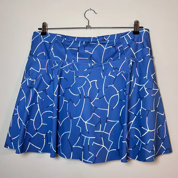 Athleta Ace Stretch Performance Tennis Skort Pickleball Golf Blue XL - Image 6