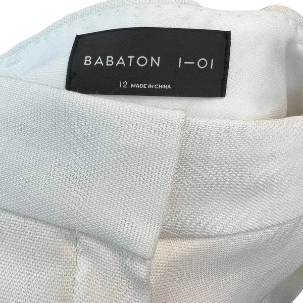 Aritzia Babaton 1-01 Giselle Boy Trouser Dress Pants White Cream Size 12‎ - Image 12