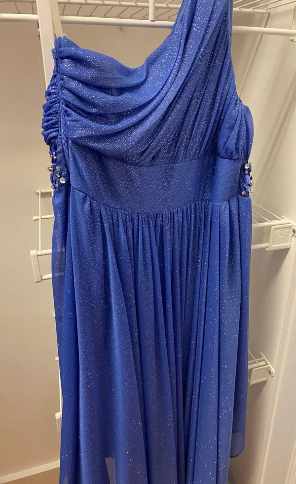 Macy's City Studios Formal / Hoco / Event Sparkly Blue Dress - Image 3