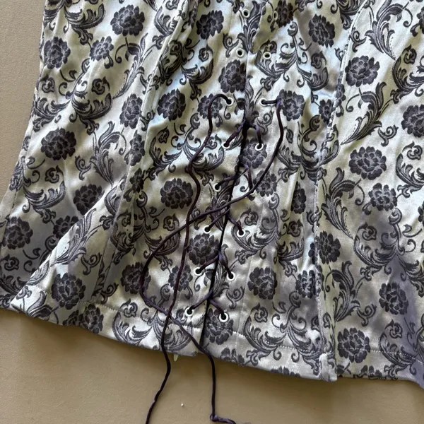 Vintage Brocade Corset top Purple Size XL - Image 4
