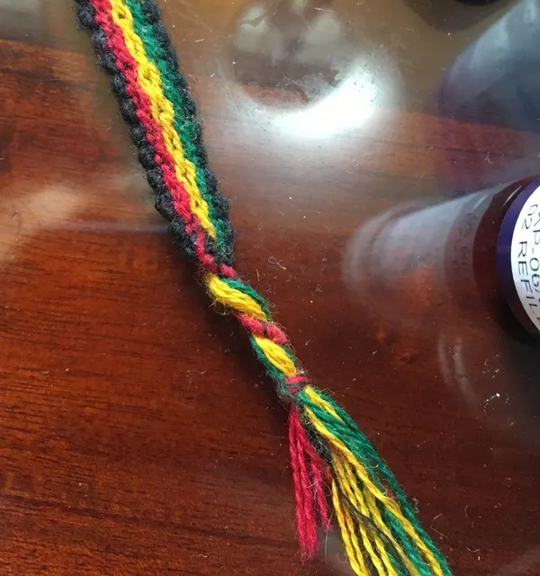 Handmade Rasta weaved bracelet - Image 6