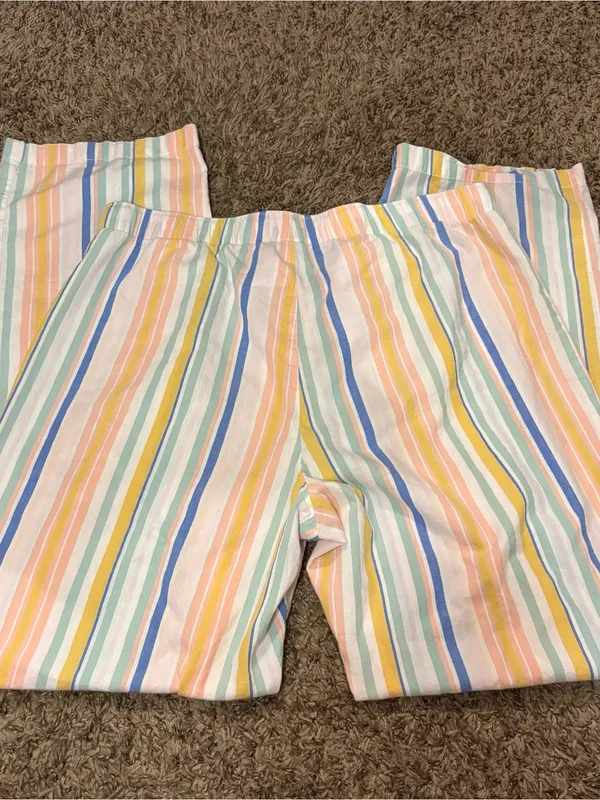 Old Navy Pastel Striped Pajama Pants Size M - Image 5
