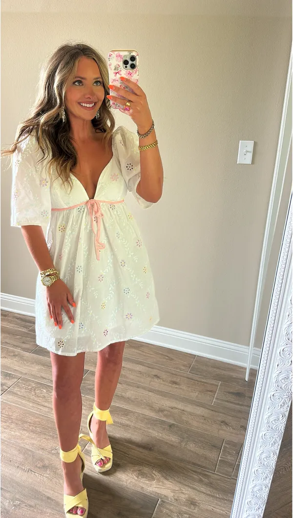 Floral Mini Dress Size L - Image 2