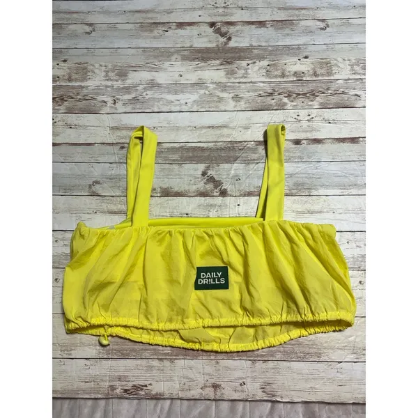 Daily Drills Bubble Bra Size Small Yellow Athleisure Active Trendy - Image 2