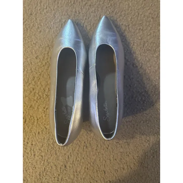 SEYCHELLES Silver  Block Heel Shoes Size 9 - Image 3