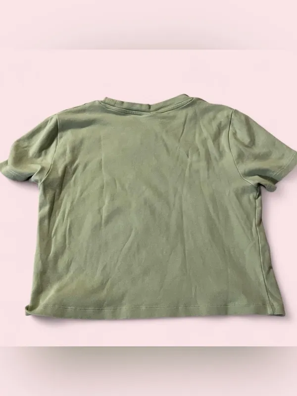 Cotton On Smiley collab green cropped tee with smiley daisy flower - Image 6