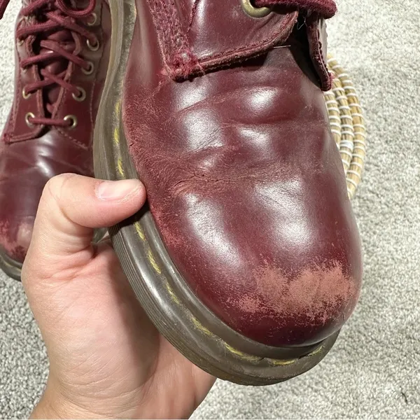 Dr. Martens Women’s Pascal Cherry Shiraz Buttero Leather 8-Eye Boots Size 6 - Image 14