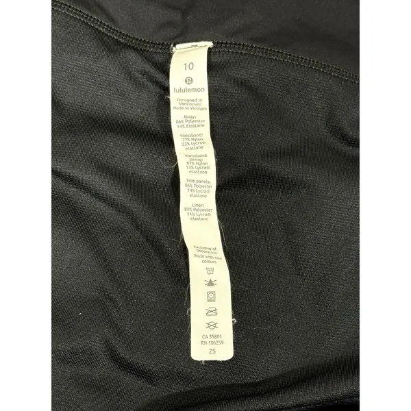 Lululemon Real Quick Running Shorts Monochromic Black Size 10 Lined - Image 9