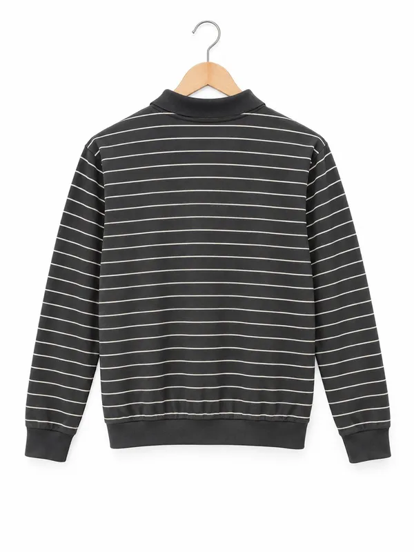 Ralph Lauren Golf Striped Quarter Zip Polo Shirt Small Pet Black White Old money - Image 3