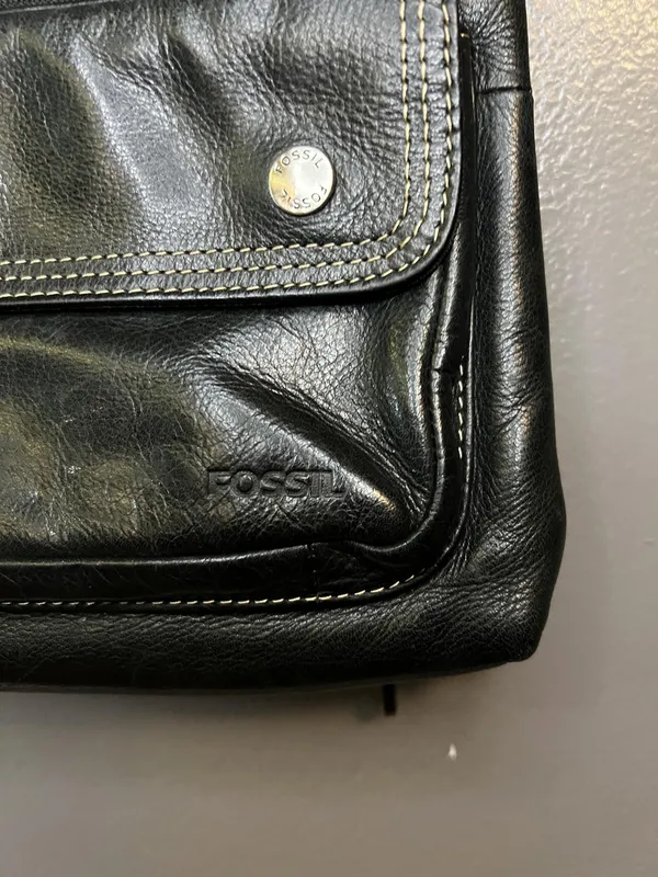 Fossil Crossbody Bag Womens Leather Organizer Purse Adjustable Strap Multiple Po - Image 4