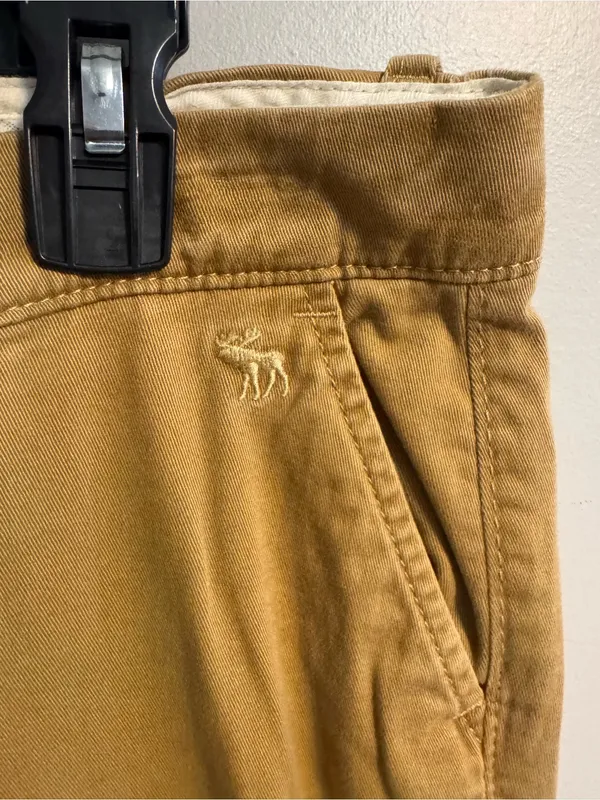 Abercrombie & Fitch Perfect Stretch Flare Chino Pants Tan Size 4R - Image 4